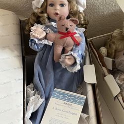 1993 Sandra Kuck A Kiss Goodnight Doll | Hamilton Collection 15" | Porcelain