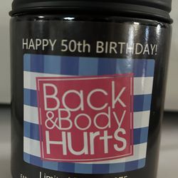Limited Edition 1975 Back & Body Hurts Candle 50th Birthday Gift   FUN GIFT  50th Birthday Must Have🤣