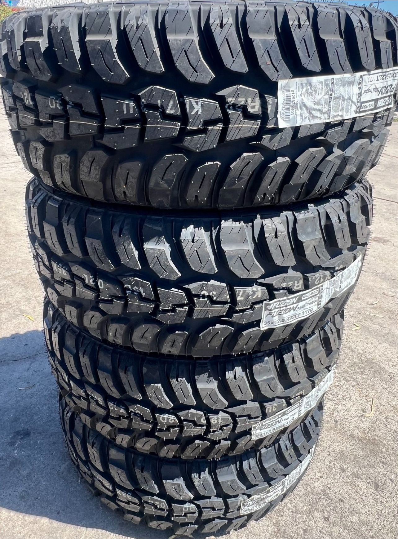4 NEW FUZION LT 35/1250/22 MUD TERRAIN TIRES 10 PLY $780 CASH TOTAL‼️ FREE INSTALLATION‼️