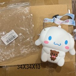 Cinnamoroll, Wopin- Girl's Silicone Purse (with Shoulder Strap), Adjustable and Removable Shoulder Strap, Perfect Birthday Gift for Girls from 1 to 12