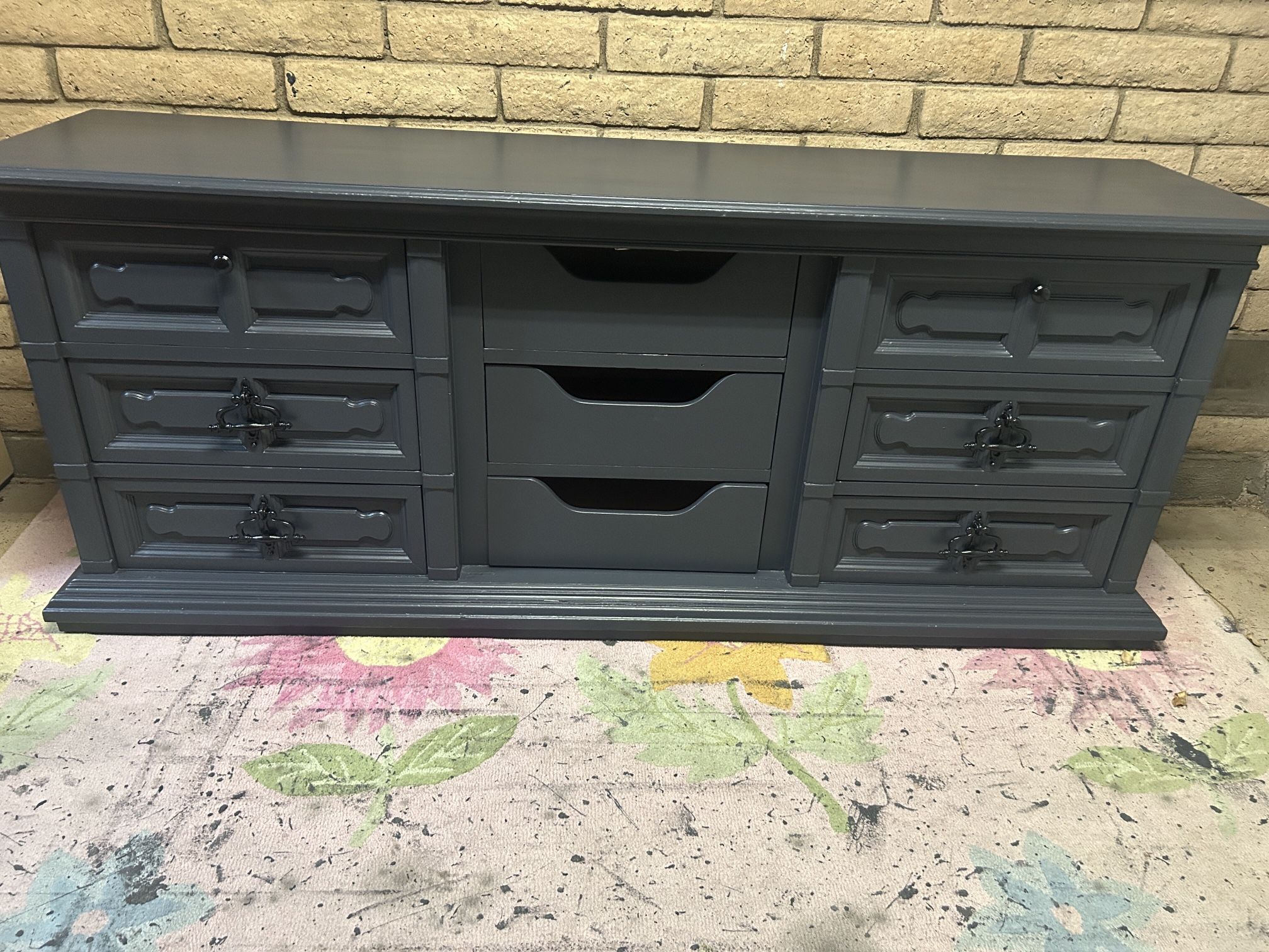 9 Drawer Dark Gray Dresser