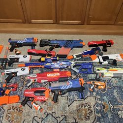 Huge Lot Of Nerf Guns