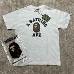 Bape College White Tee