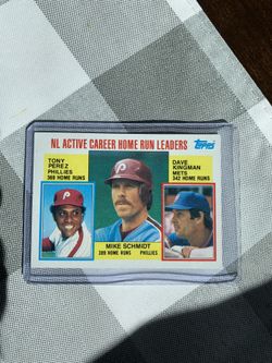 1984 TOPPS Mike Schmidt Home run leaders card