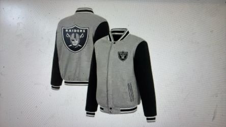 Las Vegas Raiders Two Tone Reversible Fleece Jacket NEW 