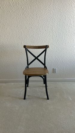 Industrial Cross-Back Dining Chair