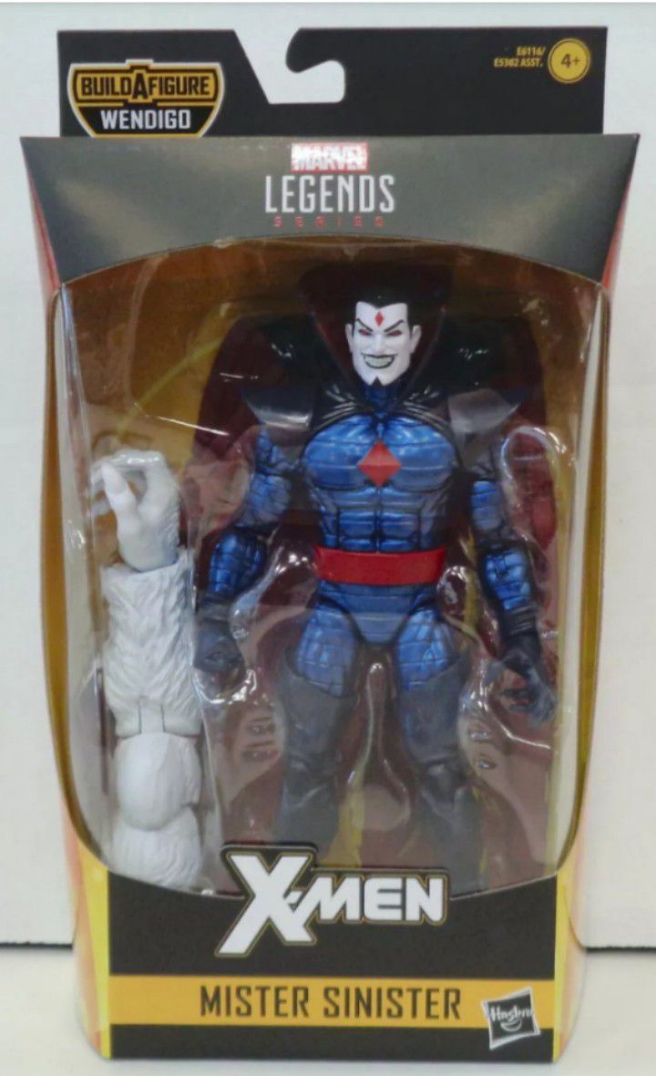 Marvel Legends X-Men Villain Mr. Sinister Collectible Action Figure Toy with Wendigo Build a Figure Piece