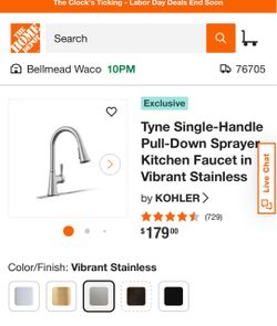 Kohler Kitchen sink faucet with sprayer