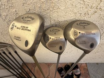 Golf Clubs - Callaway Big Bertha War Bird Titanium Drivers Irons