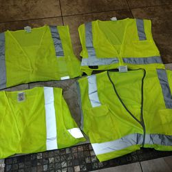 Safety Reflective Vest Lot Of 4 Items