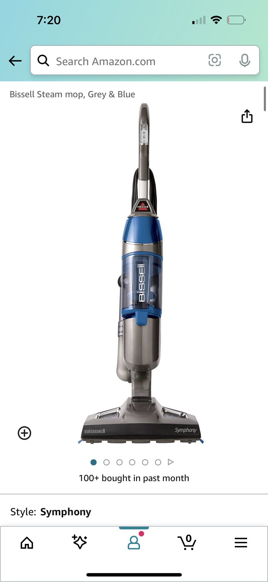Bissell Steam mop, Grey & Blue Vacuum