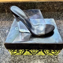 Clear Wedge Heels - Brand New 