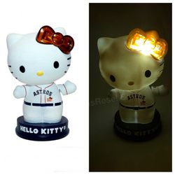 Houston Astros Hello Kitty Bobblehead 50th Anniversary Light Up Bow New Unopened