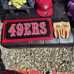 49rs New Snap Back Hat, New Gloves And Sign