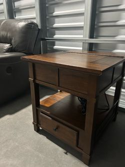 ASHLEY, Rustic, wood end table for sale!!