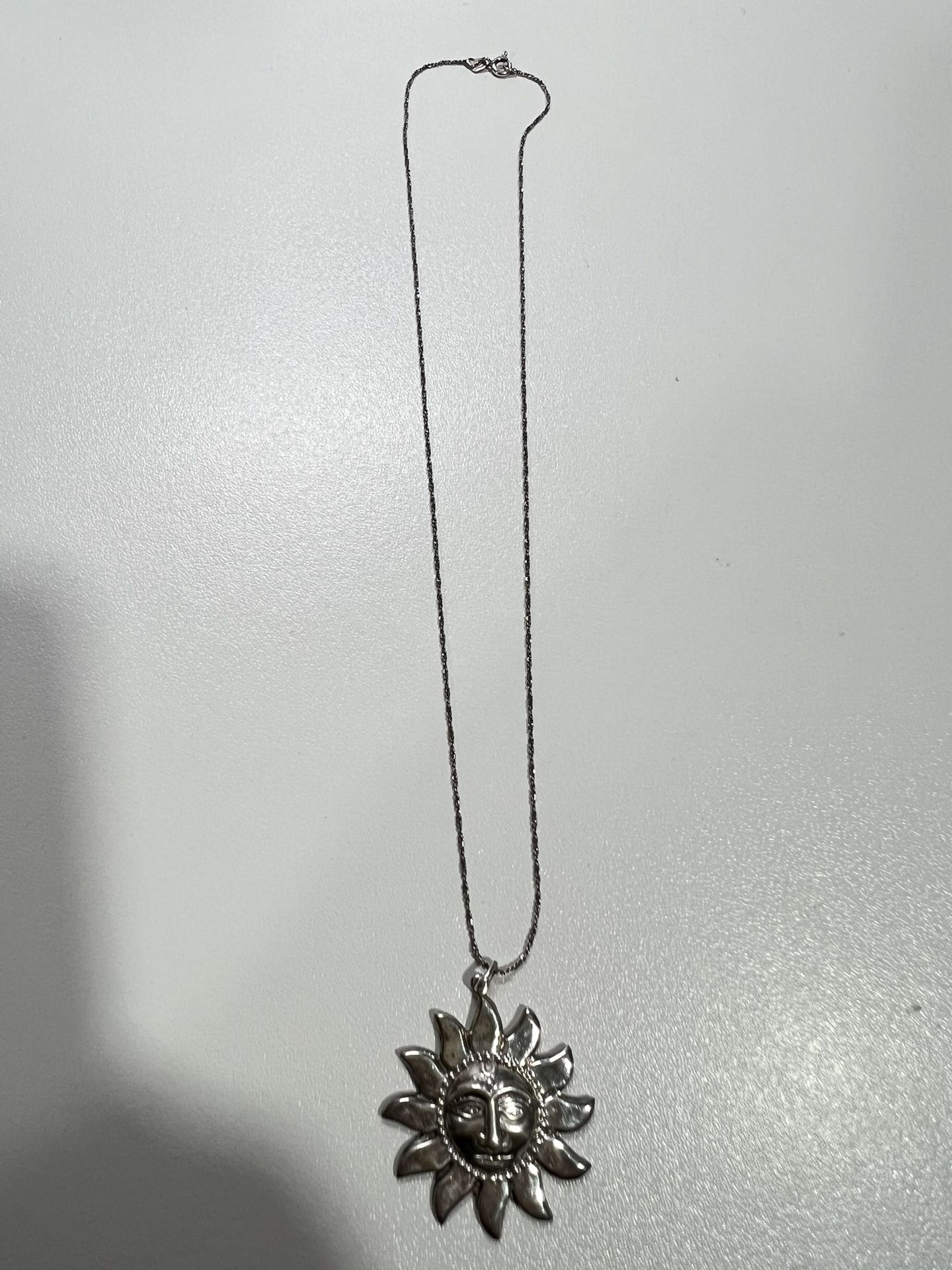 Necklaces Face Sun Pendants 925 Italy GW