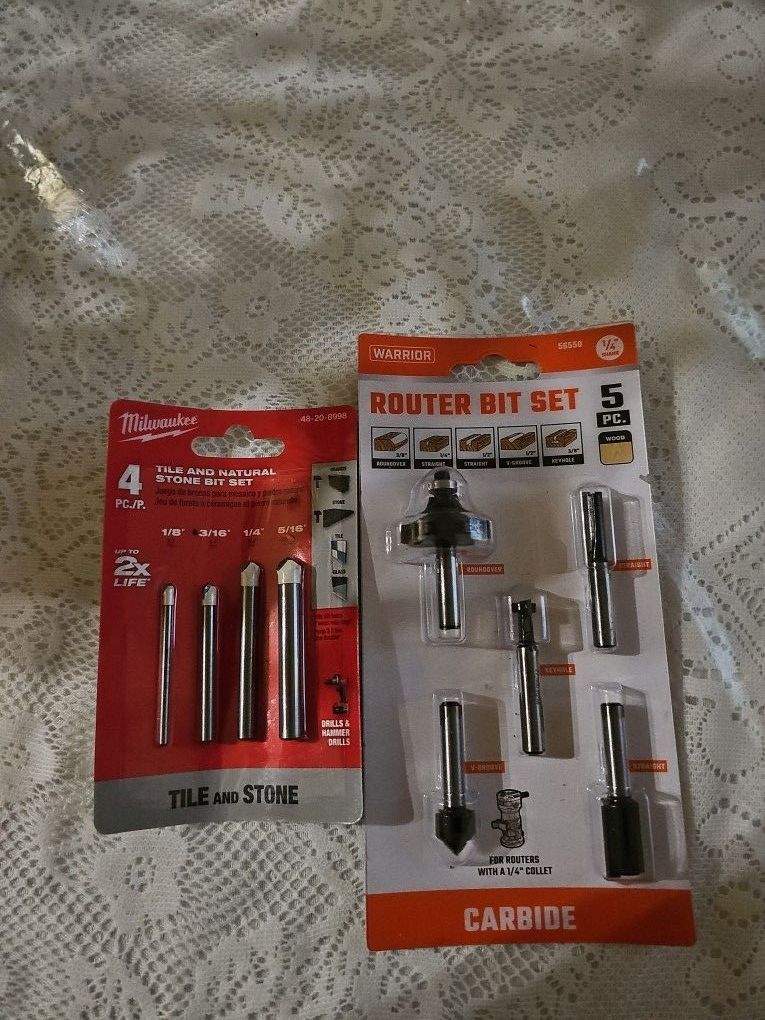 Milwaukee
Carbide Natural Stone Drill Bit Set and Router Bit Set