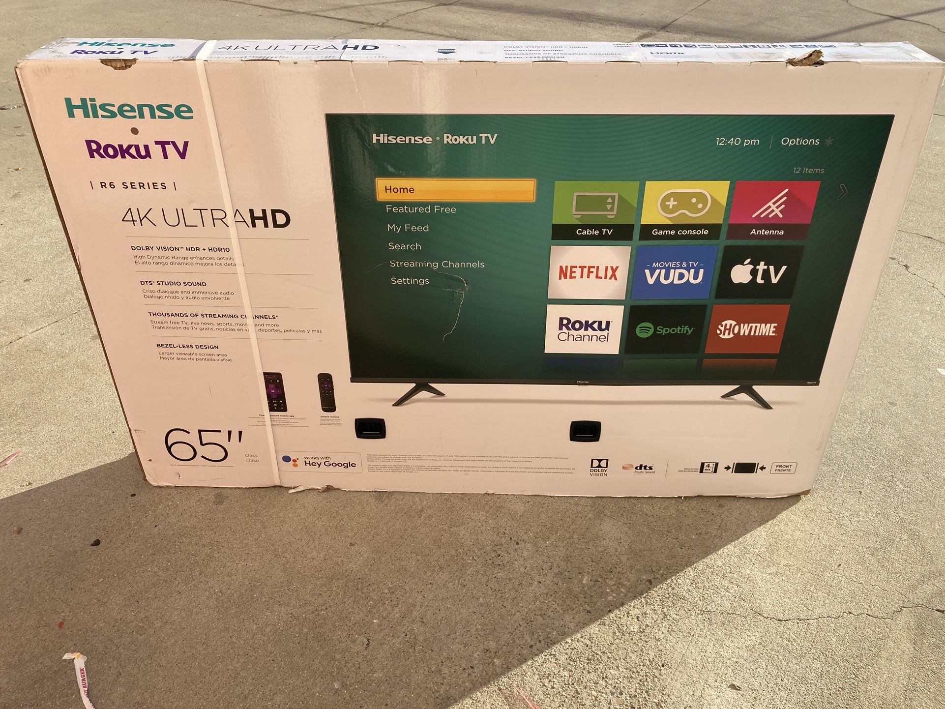65” Inch Hisense Smart 4K Roku