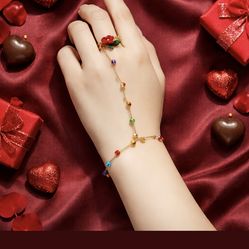 Ring connected to a bracelet made of zero