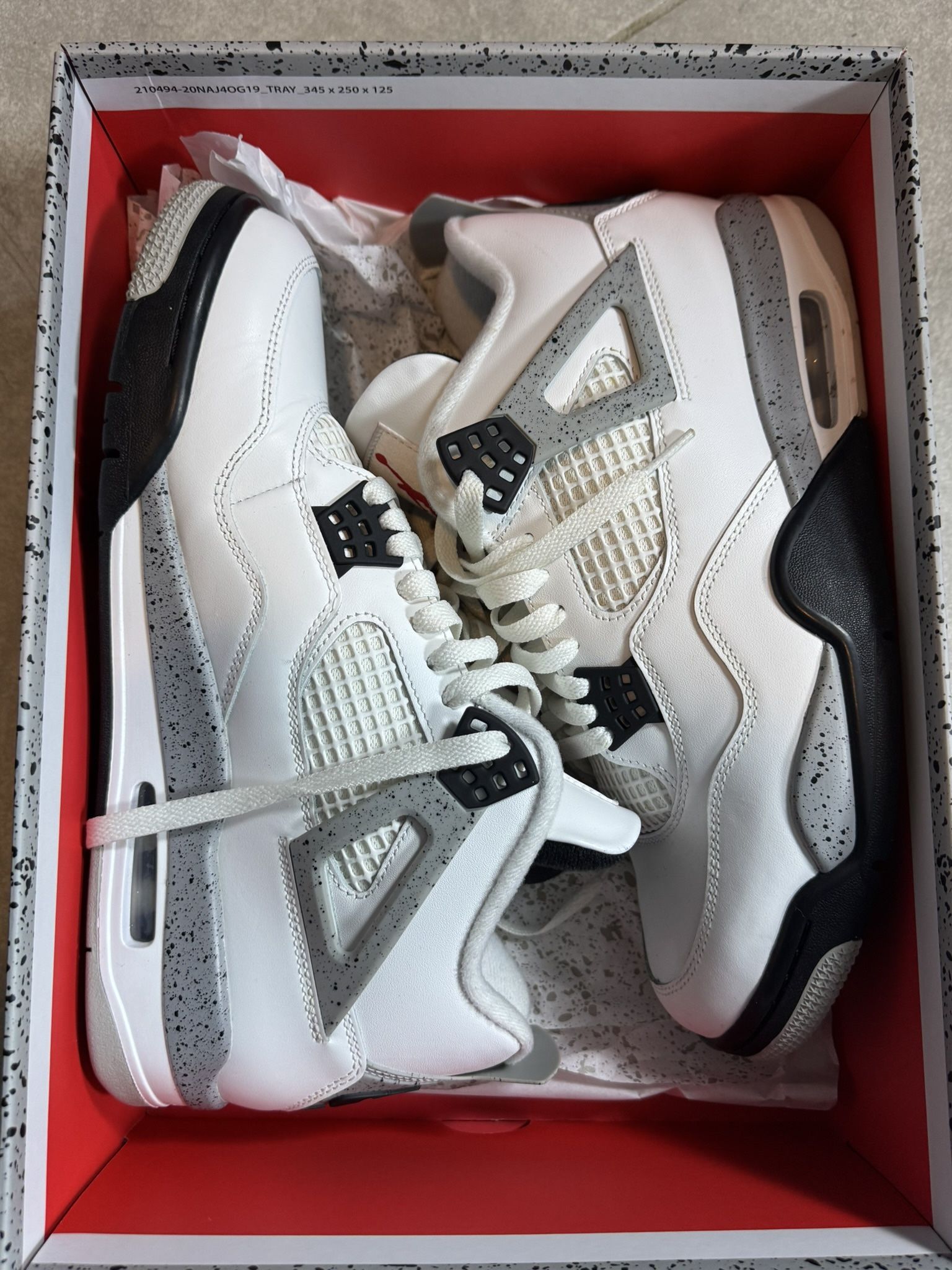 Jordan 4s Retro White Cement 2025