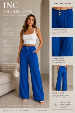 Blue summer trousers