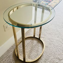 Theodore’s Gold Glass Top Table