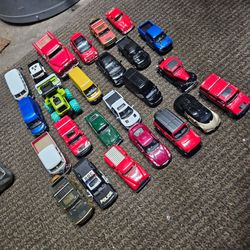 Collection of metal cars