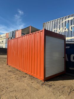 20FT SHIPPING CONTAINER – WIND & WATERTIGHT | HEAVY DUTY STORAGE SHED | CONEX BOX (ROLL-UP DOOR)