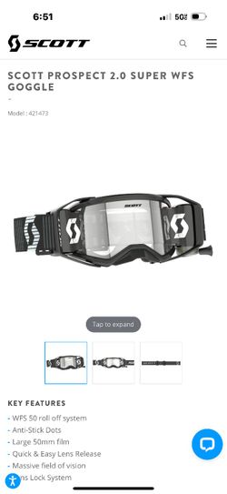 Scott Goggles With Tearoffs 
