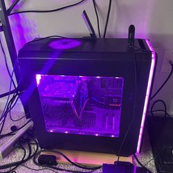 Multi LED case + motherboard + cpu (parts)
