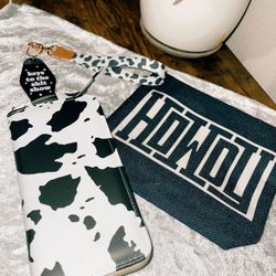 NEW* Cow Print Bundle Wallet / Makeup / Keychain