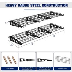 Yizosh 2-Pack 2x6 Wall Shelving