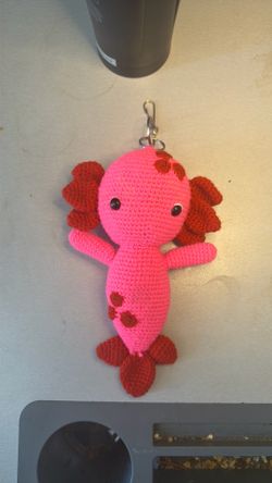 Keychain  de Ajolote llavero tejido a mano artesanal