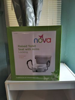 Raised Toilet Seat with Arms