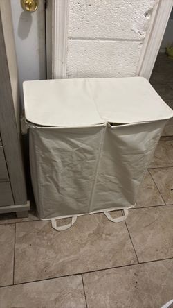 Double Compartment Fabric Laundry Hamper