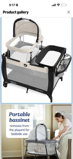 Graco Pack 'n Play Day2Dream Travel Bassinet Playard Features Portable Bassinet Diaper Changer and More (Lo, Lo)