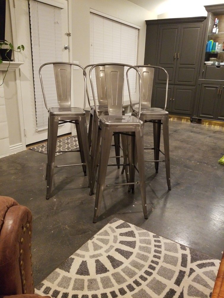 4 Brand New steel chairs