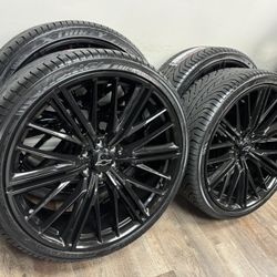 NEW 26 inch zl1 style wheels black wrapped in 305/30r26 