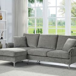 Brand New Gray Sectional Sofa Pillows Included