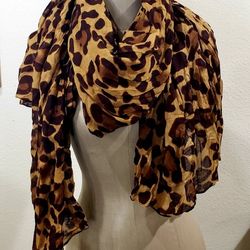 Leopard Print Scarf 