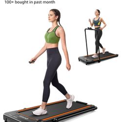 UREVO 2 in 1 Under Desk Treadmill, 2.5HP Folding Electric Treadmill Walking Jogging Machine for Home Office with Remote Control