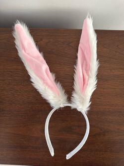 Premium Fluffy Movable Bunny Ears Headband Halloween Costume Accessory