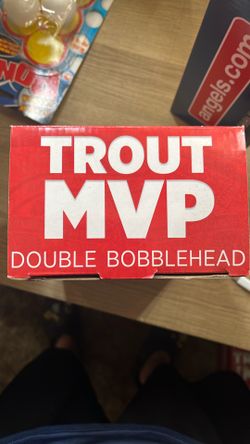 Double bobble head of Mike Trout