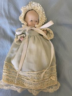 Sweet Face Porcelain Doll signed Polly Parkinson 1980s