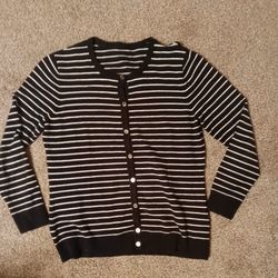 Women's Medium Jones New York Black & White Sweater