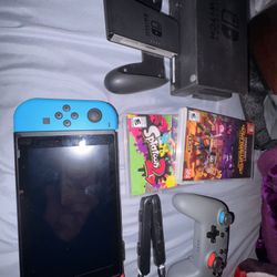 nintendo switch with accesories