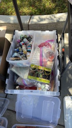 Box of craft materials
