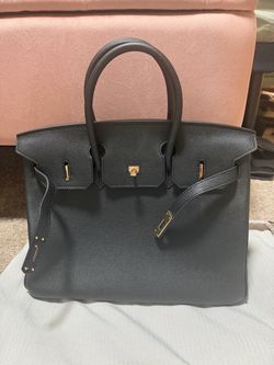 Black leather purse