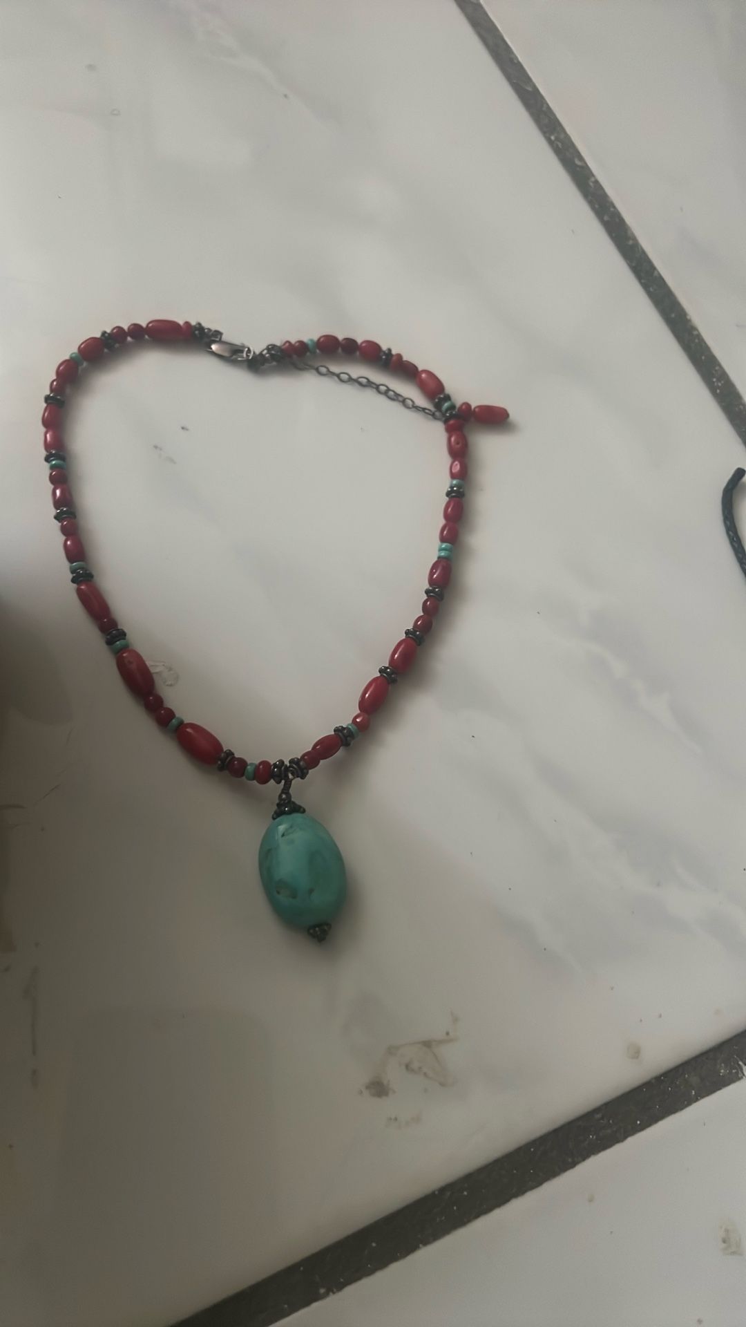 Red And Tourquise Necklace