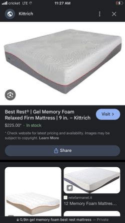 Best Rest Gel Memory Foam Mattress!!KING SIZE $150$